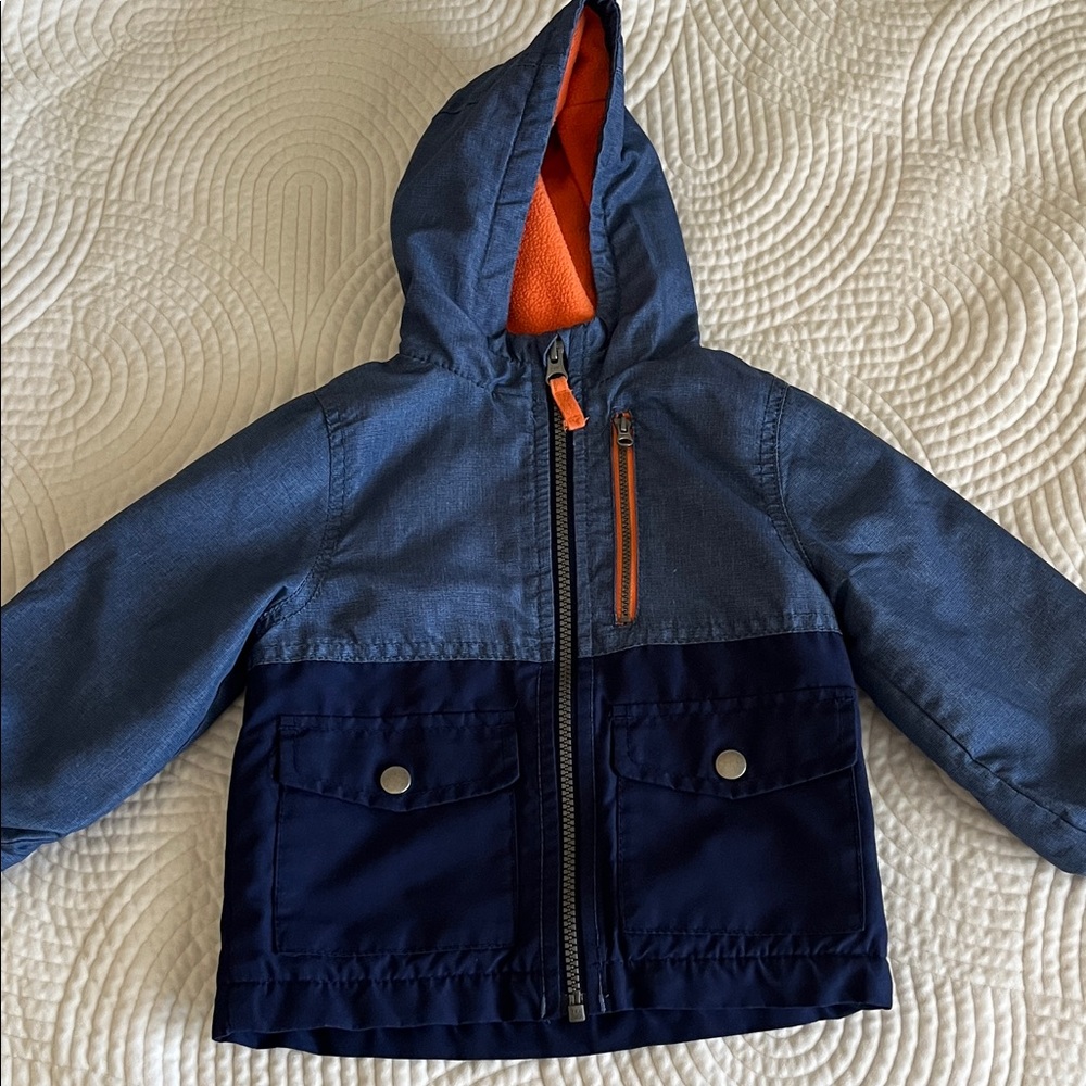 Carter'sToddler Boy  Blue and Orange Hooded Raincoat